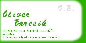 oliver barcsik business card